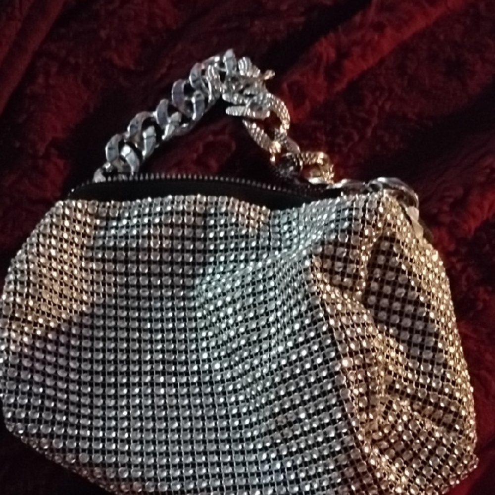 Silver Rhinestone Women's Bag